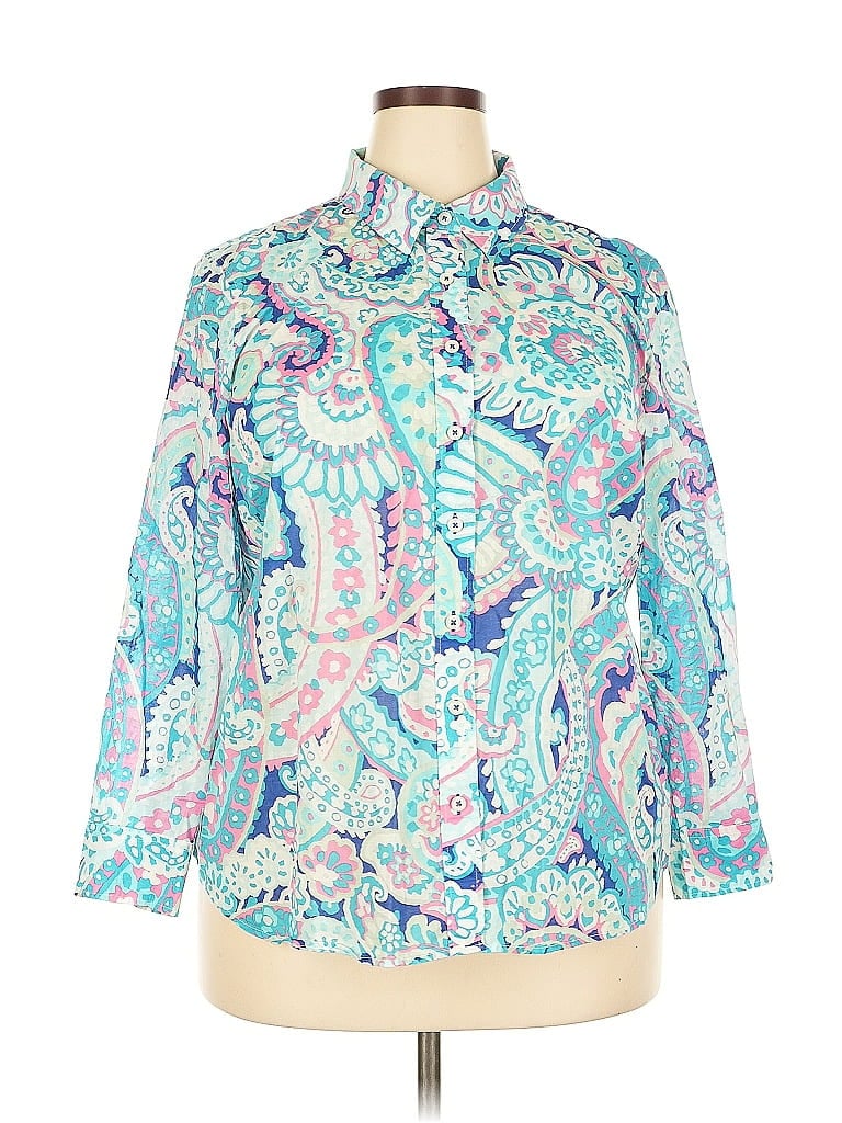 Click to view more detailed imagery on our partner's website Pre-owned Talbots Long Sleeve Button Down Shirt In Blue