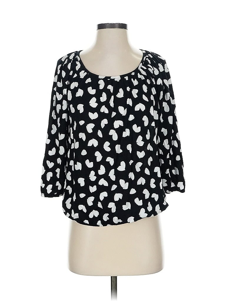 Pre-owned Michael Michael Kors 3/4 Sleeve Blouse In Black