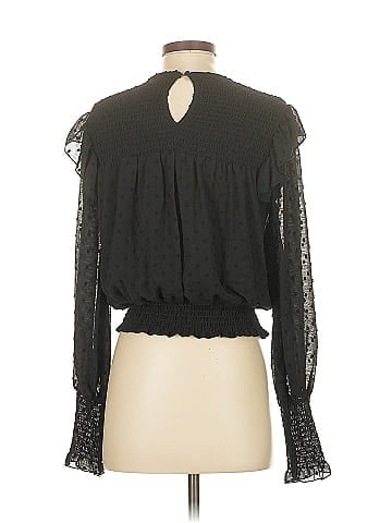 Aqua Long Sleeve Blouse (view 2)