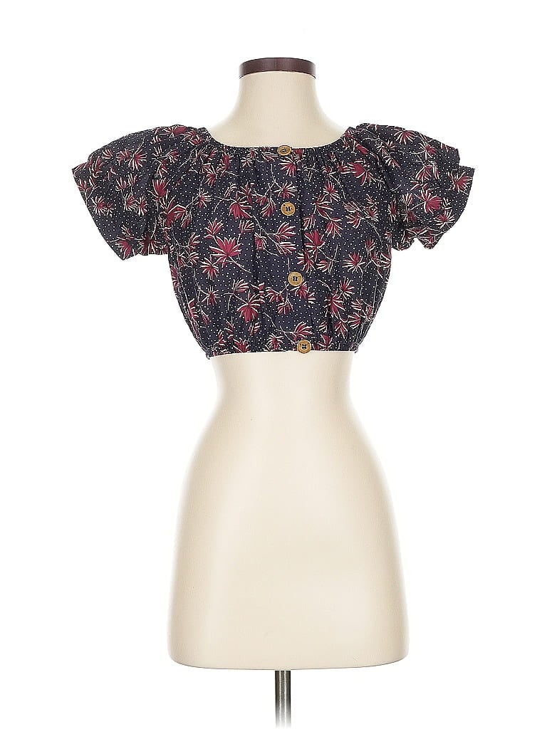 Eberjey Short Sleeve Blouse In Multi