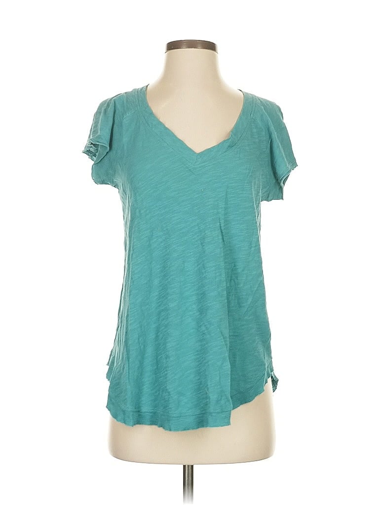 Pre-owned Left Of Center Short Sleeve T-shirt In Blue