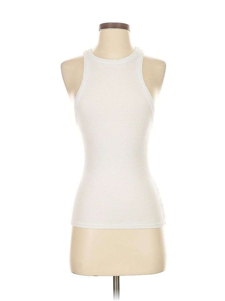Pre-owned Intimately By Free People Tank Top Ivory Halter Neckline Tops In White