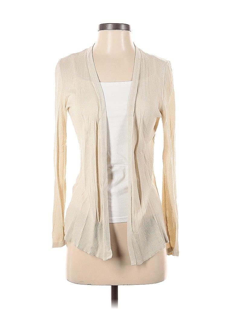 Pre-owned Ann Taylor Factory Cardigan Sweater In White