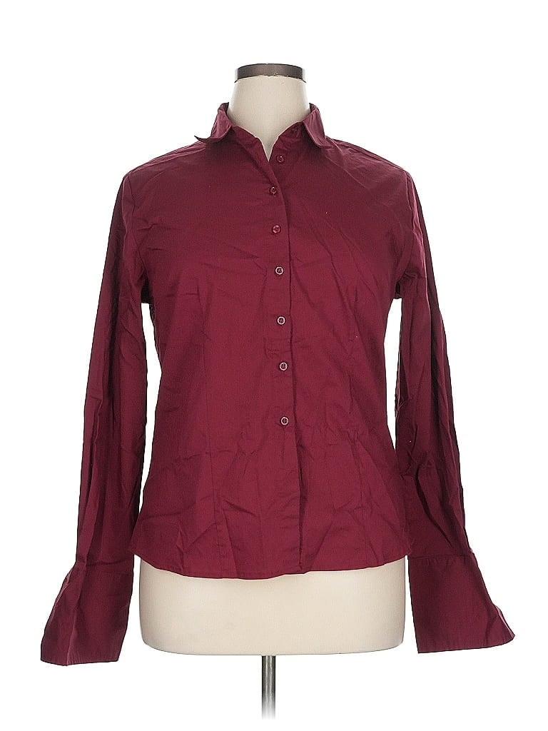ASSORTED BRANDS Pre-owned Long Sleeve Blouse In Burgundy