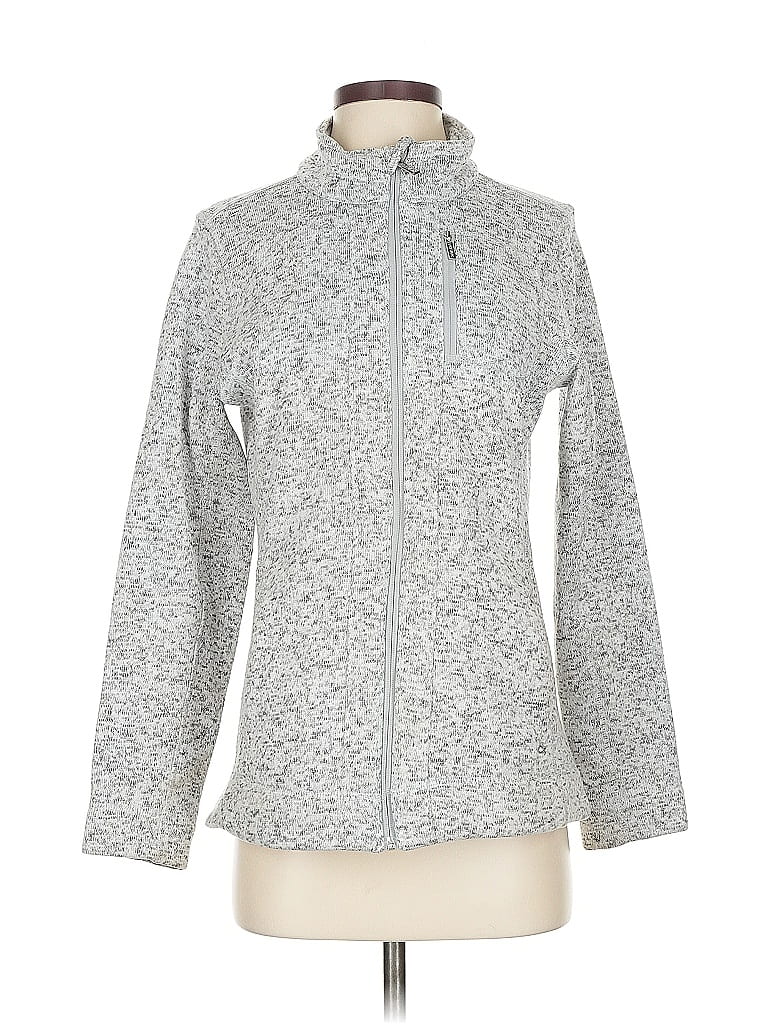 Pre-owned Calvin Klein Fleece Jacket In Gray