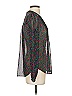 Veronica Beard 100% Silk Green Black Long Sleeve Silk Top Size 2 - photo 4