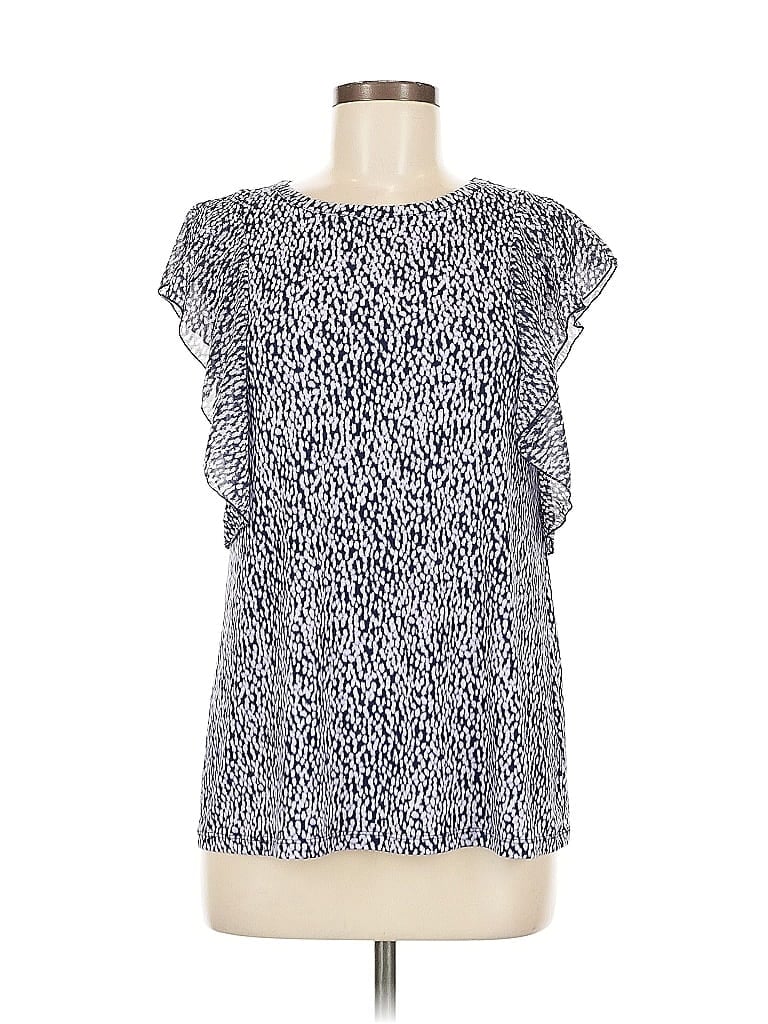 Pre-owned Michael Michael Kors Short Sleeve Blouse In Blue