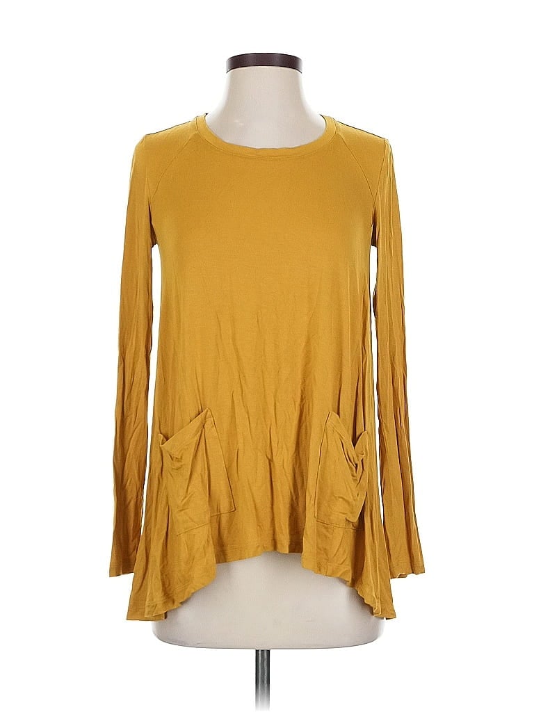 Pre-owned Logo By Lori Goldstein Long Sleeve T-shirt In Gold