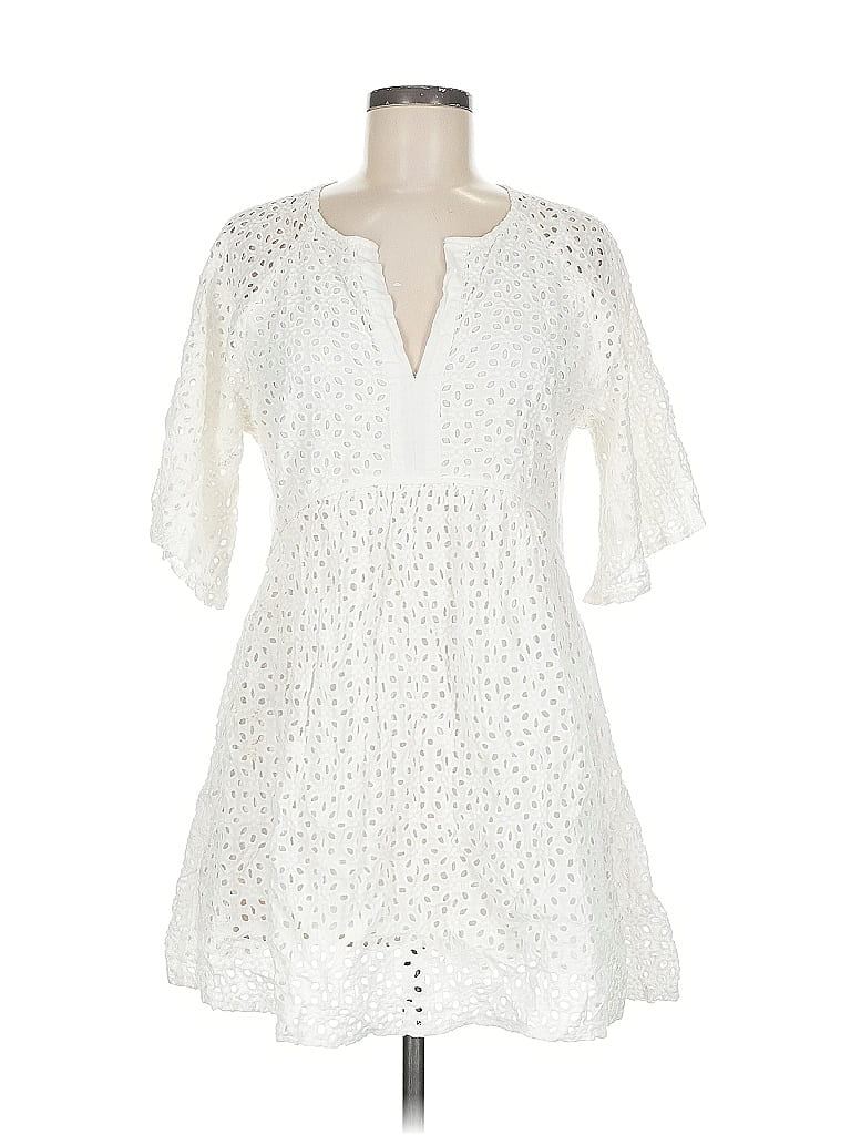 Pre-owned Elan Casual Dress In White