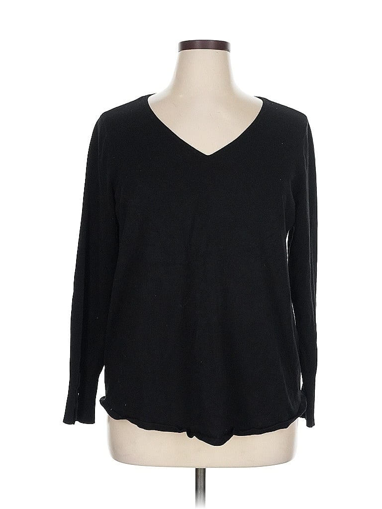 CHICO'S Pre-owned Long Sleeve T-shirt In Black