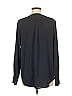 J.Crew Factory Store 100% Polyester Black Blue Long Sleeve Blouse Size M - photo 2
