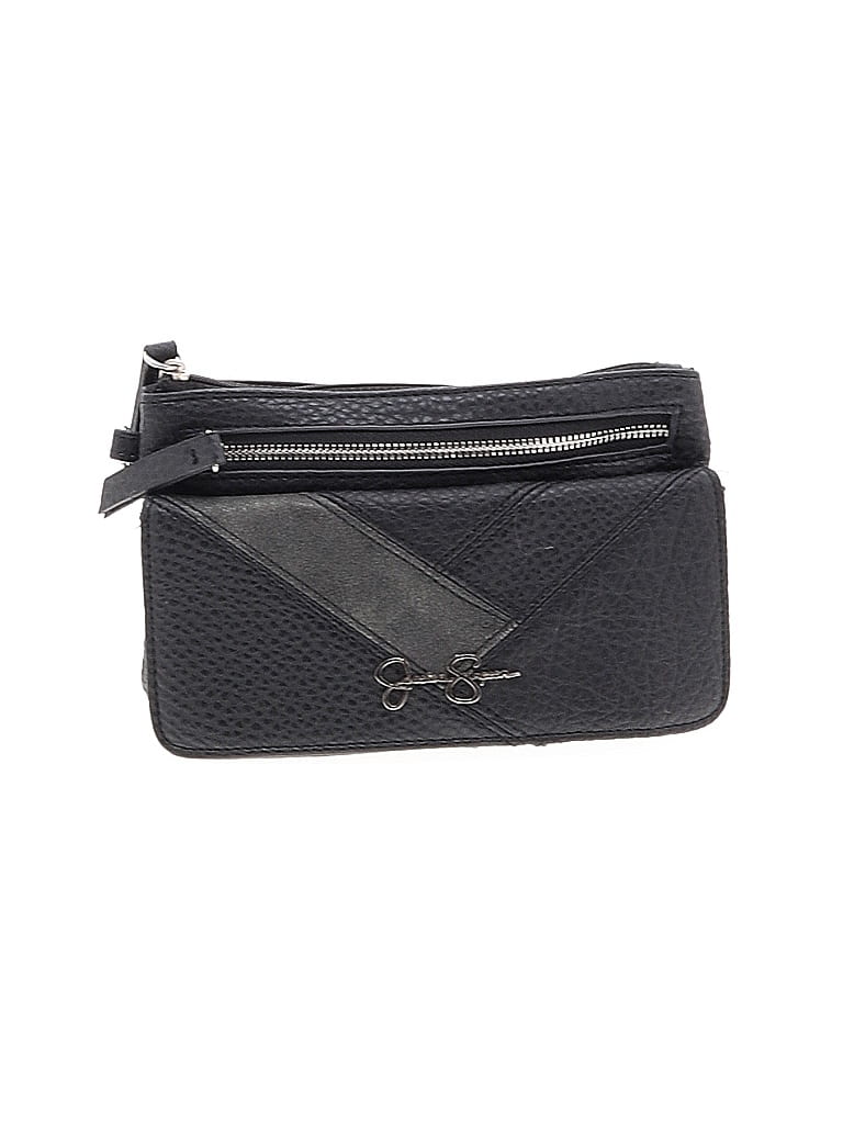 Click to view more detailed imagery on our partner's website Pre-owned Jessica Simpson Leather Wristlet In Black