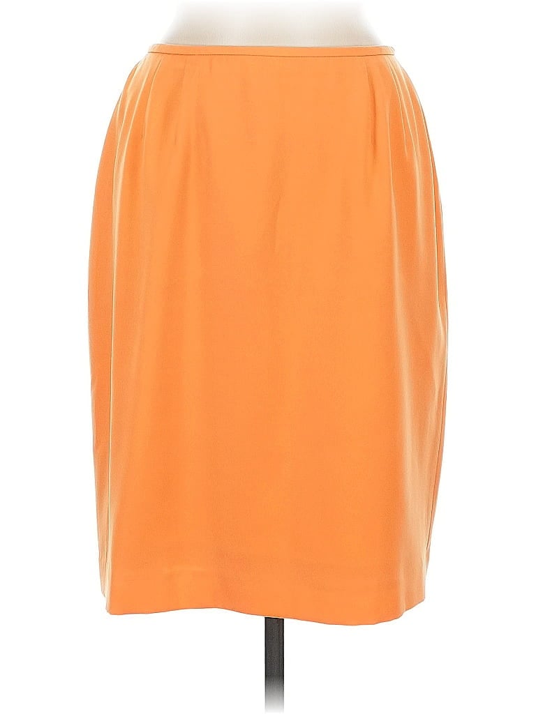 Pre-owned Unbranded Formal Skirt In Orange