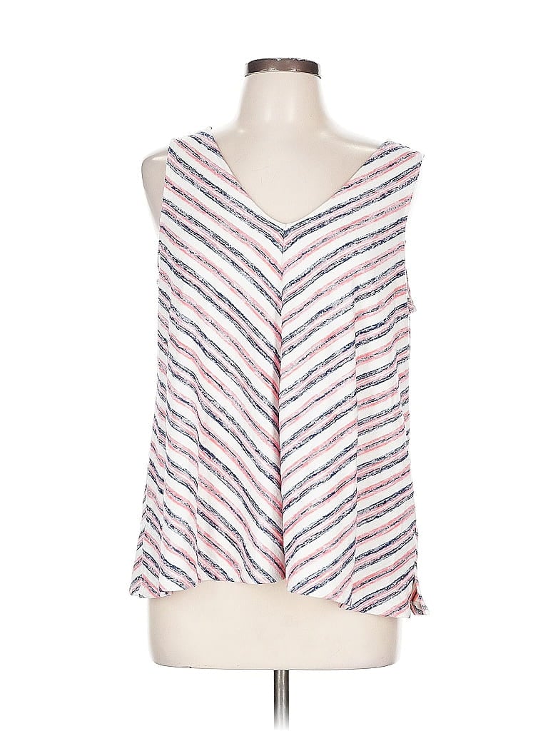 Pre-owned Gap Tank Top Ivory Plunge Neckline Tops In White