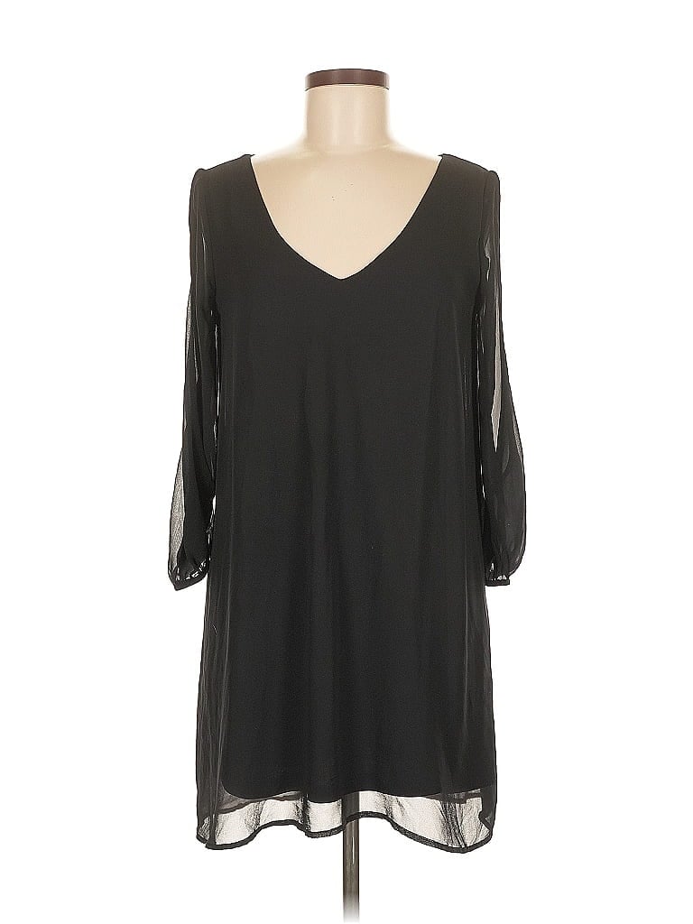 Pre-owned Lulus 3/4 Sleeve Blouse In Black