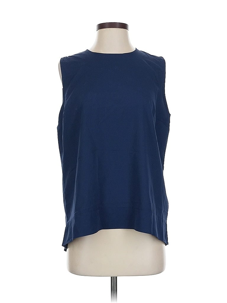 Pre-owned Coolibar Sleeveless Top Blue Boatneck Tops
