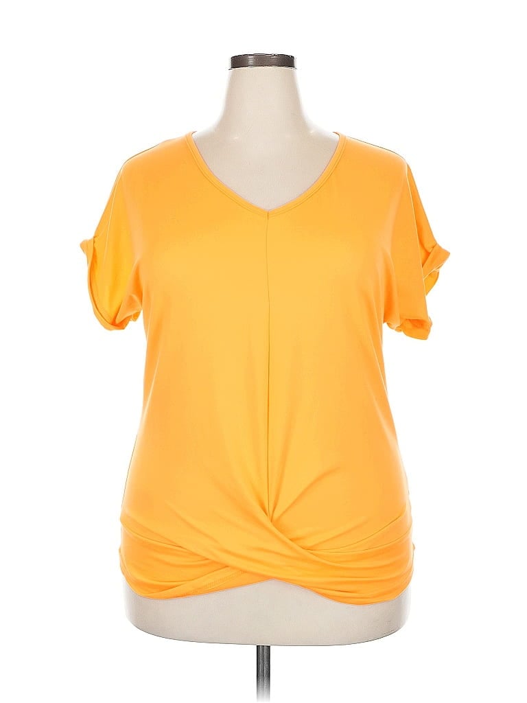 Pre-owned Unbranded Short Sleeve T-shirt In Yellow