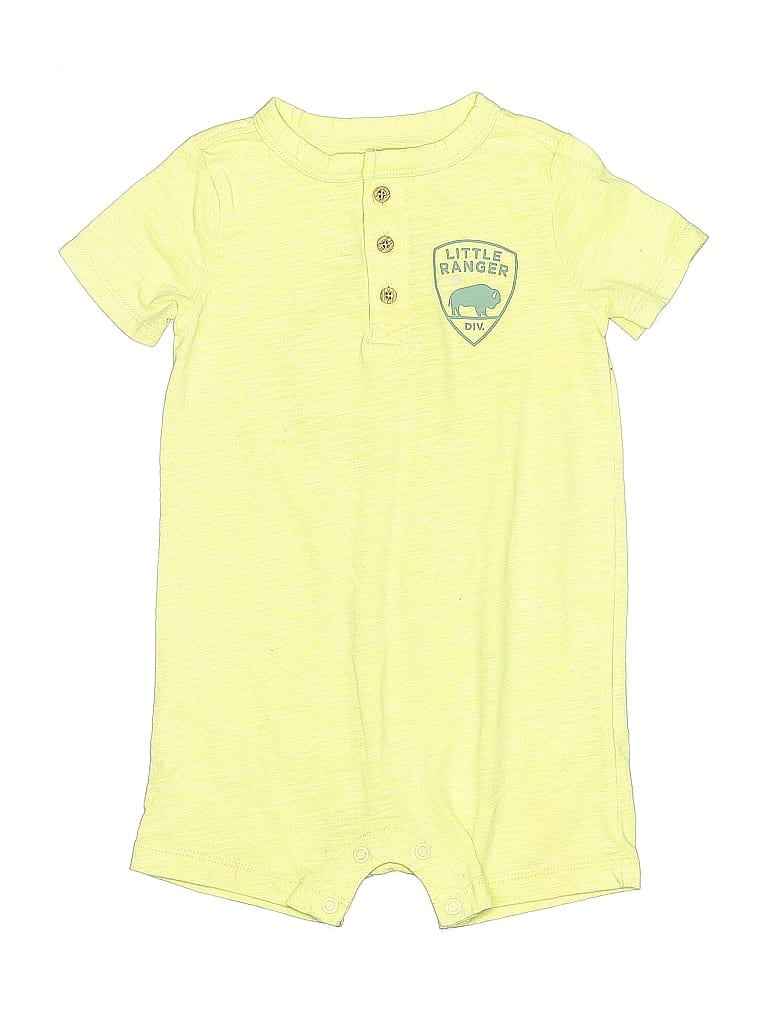 CARTER'S Pre-owned Kids' Short Sleeve Onesie In Yellow