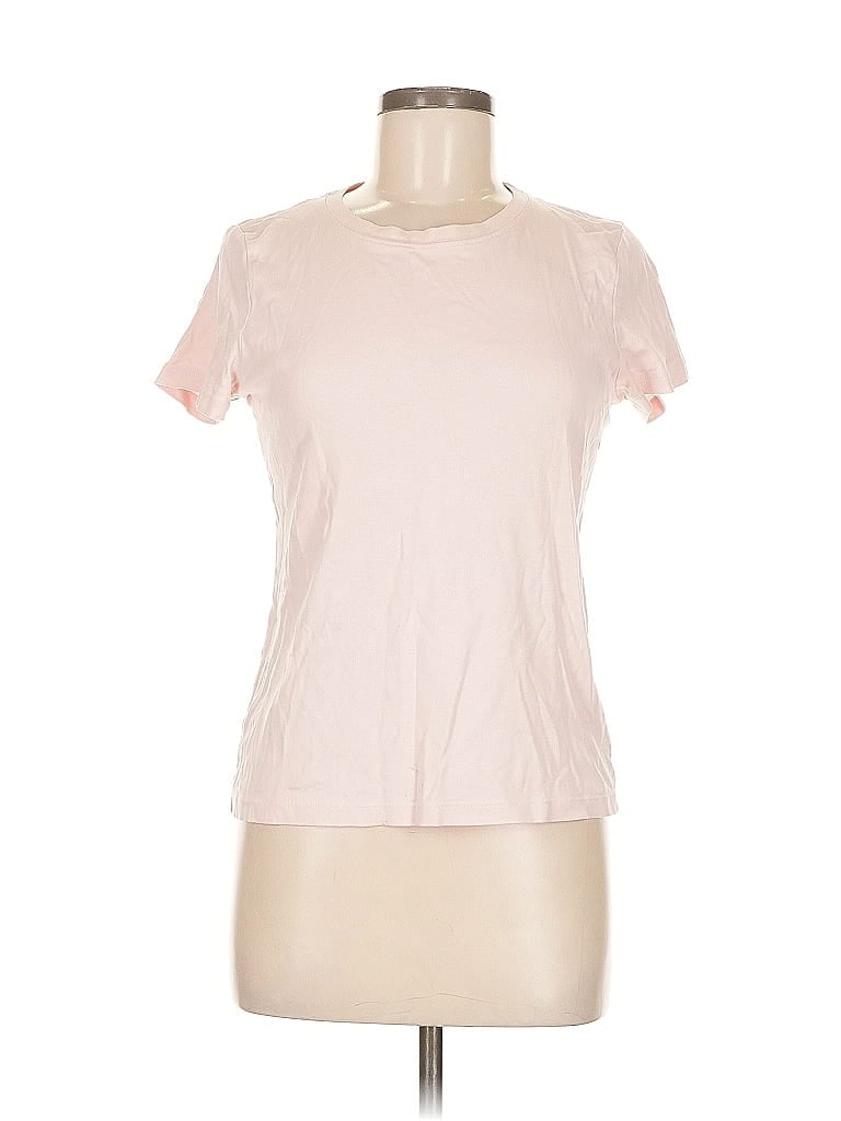 Pre-owned Jones New York Sport Short Sleeve Top Pink Keyhole Neckline Tops