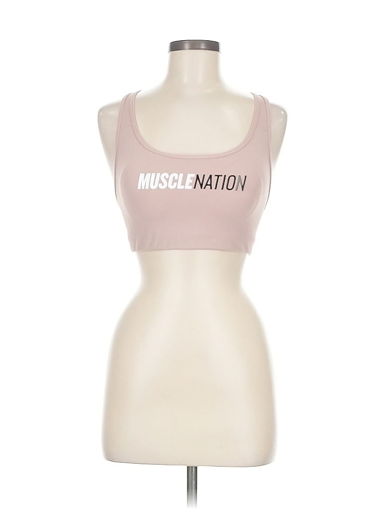 Pre-owned Muscle Nation Sports Bra In Pink