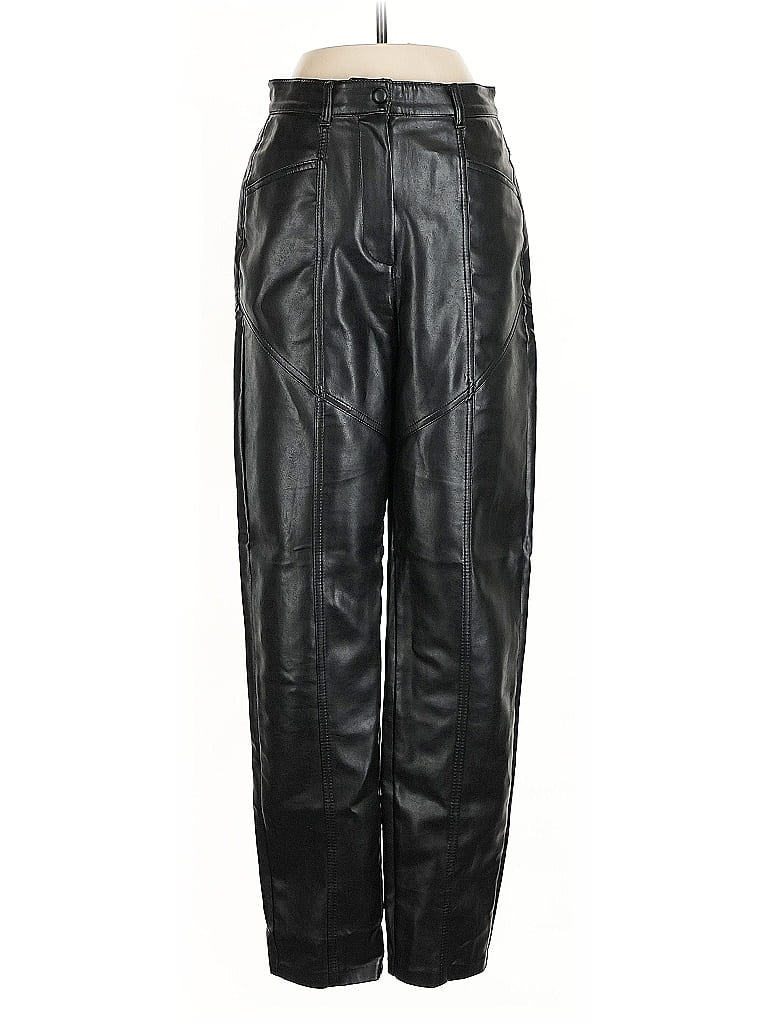 Pre-owned Wilfred Faux Leather Pants In Black