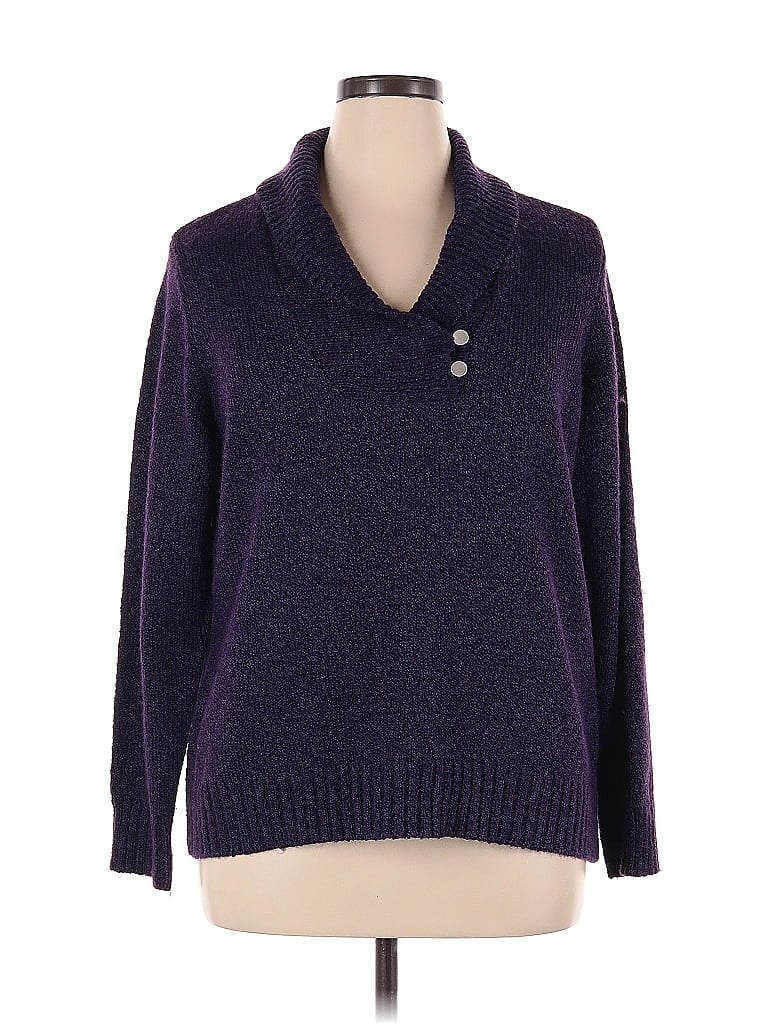 Pre-owned Karen Scott Pullover Sweater In Purple