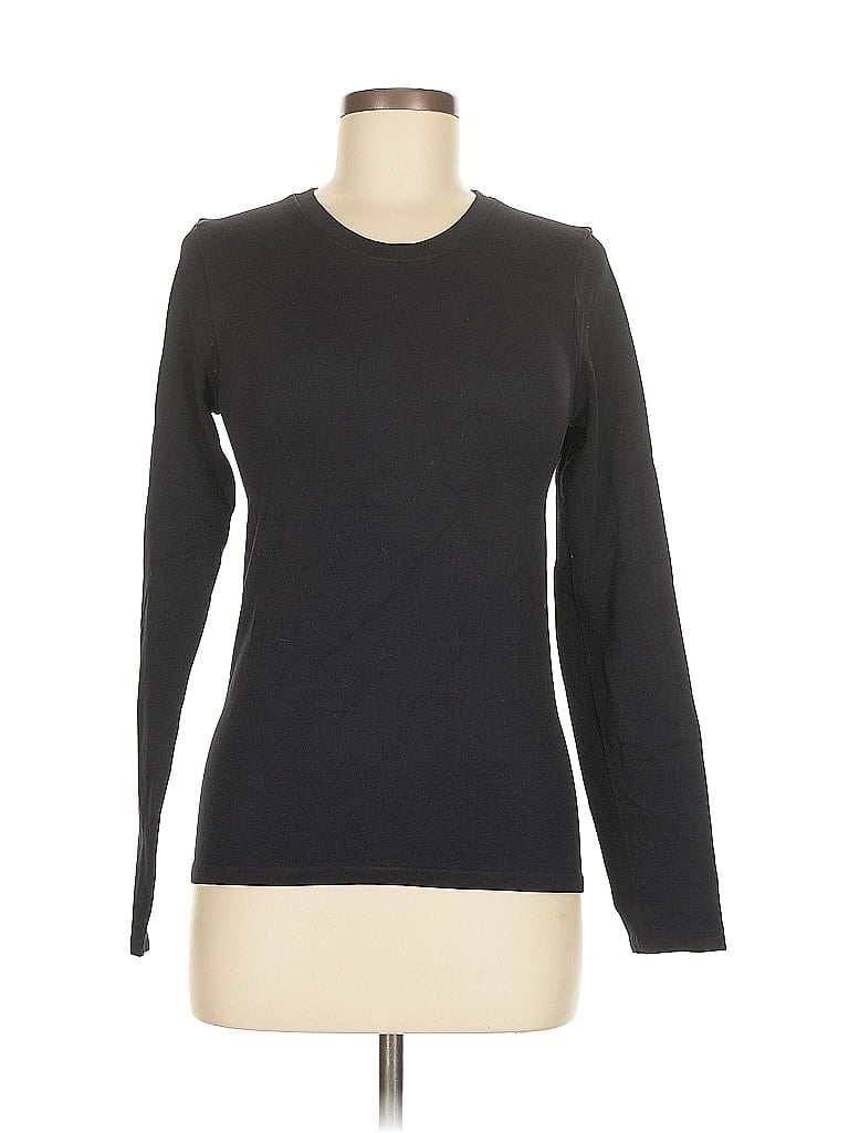 Pre-owned Unbranded Long Sleeve T-shirt In Black