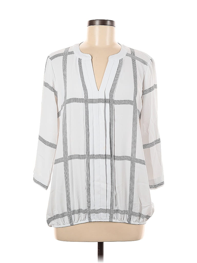 Click to view more detailed imagery on our partner's website Pre-owned 41hawthorn 3/4 Sleeve Blouse In Silver