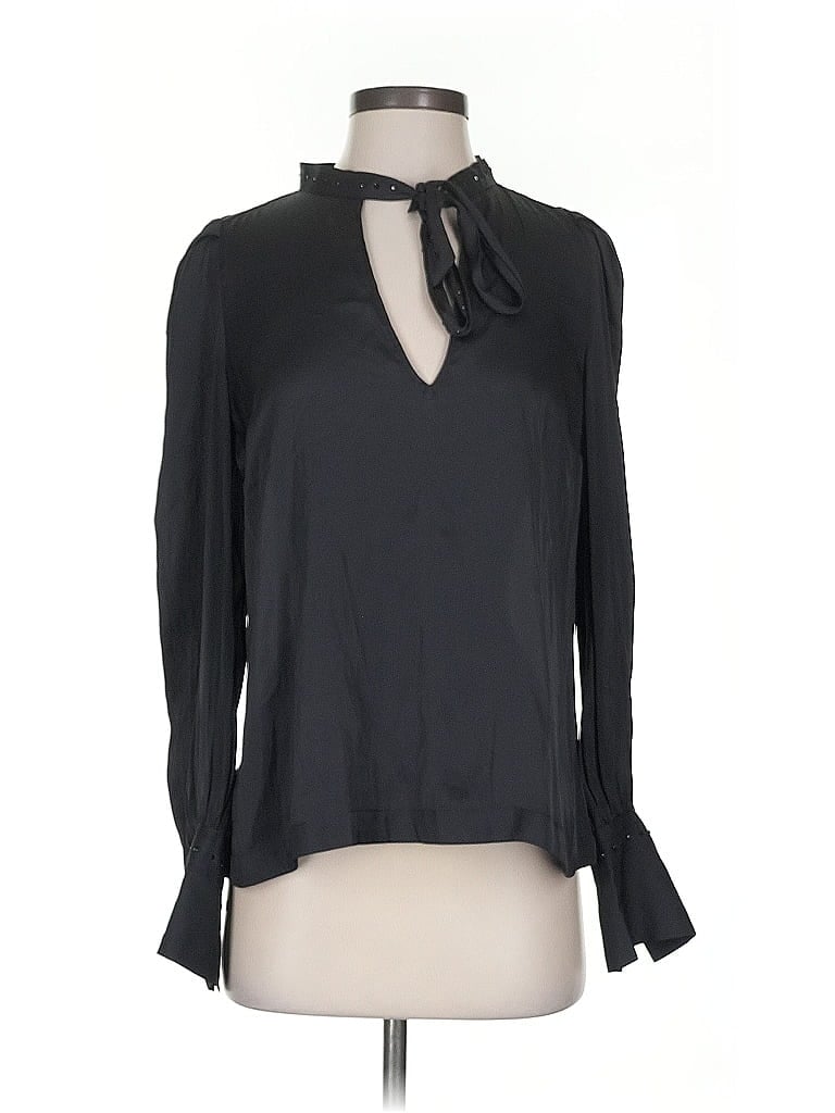 Pre-owned Express Long Sleeve Blouse In Black