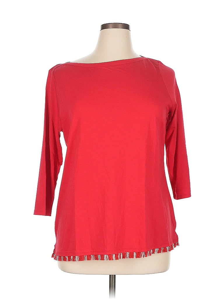 Pre-owned Talbots 3/4 Sleeve T-shirt In Red