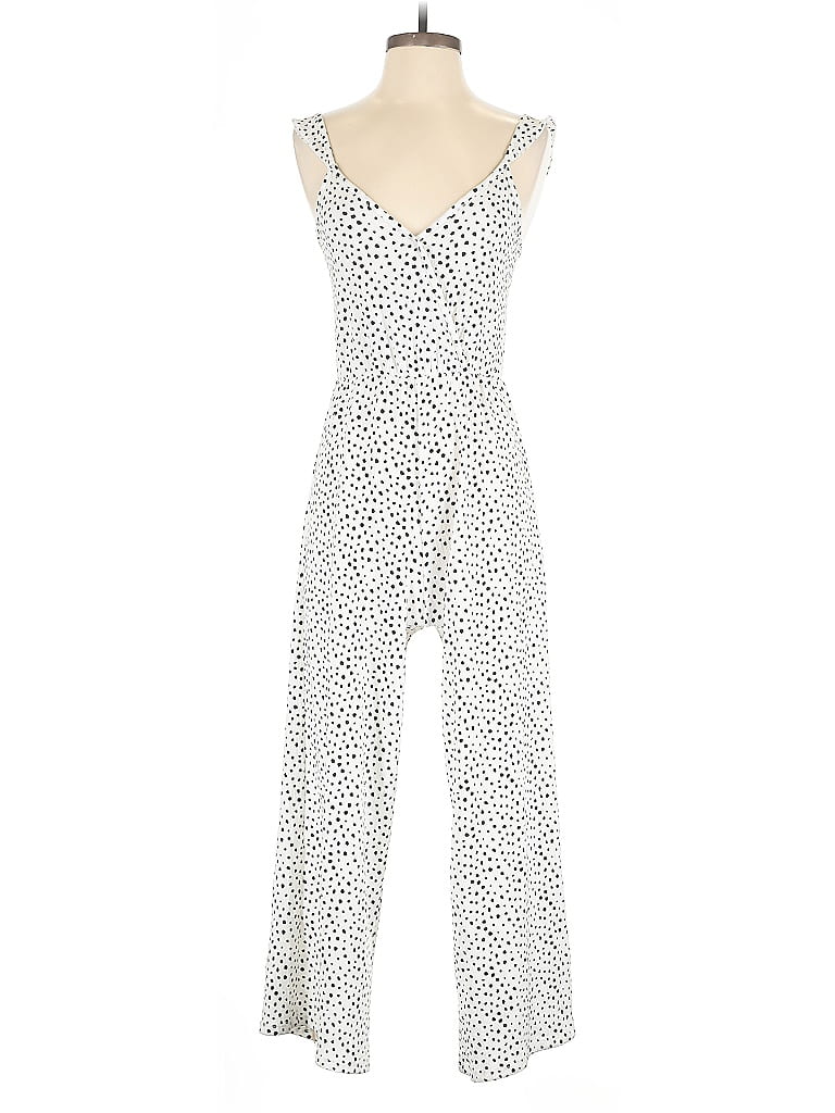 Pre-owned Stradivarius Jumpsuit In White