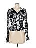 Shein Polka Dots Black Long Sleeve Blouse Size 6 - photo 1