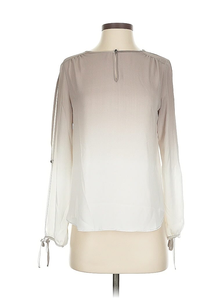 Pre-owned Cato Long Sleeve Blouse In White
