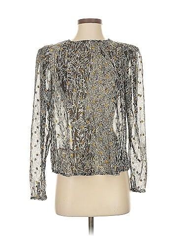 Aqua Long Sleeve Blouse (view 1)