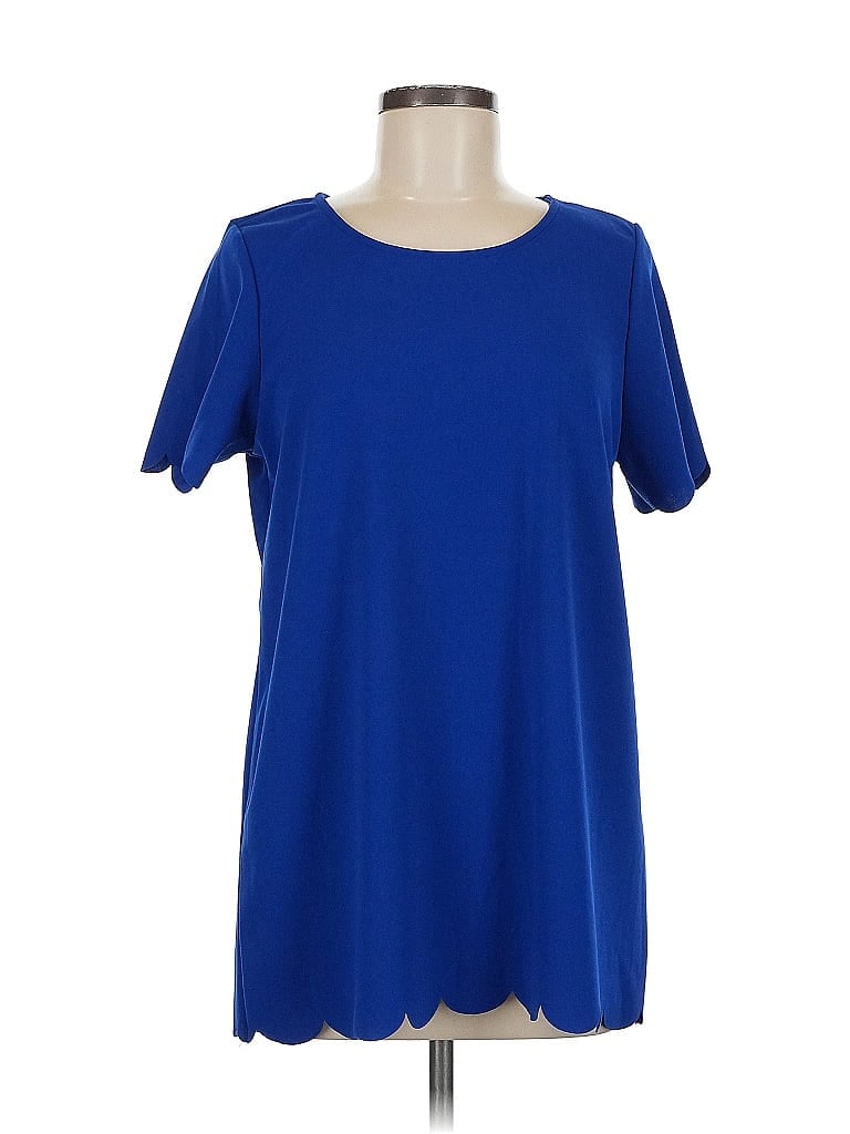 Click to view more detailed imagery on our partner's website Pre-owned Jodifl Short Sleeve Top Blue Boatneck Tops