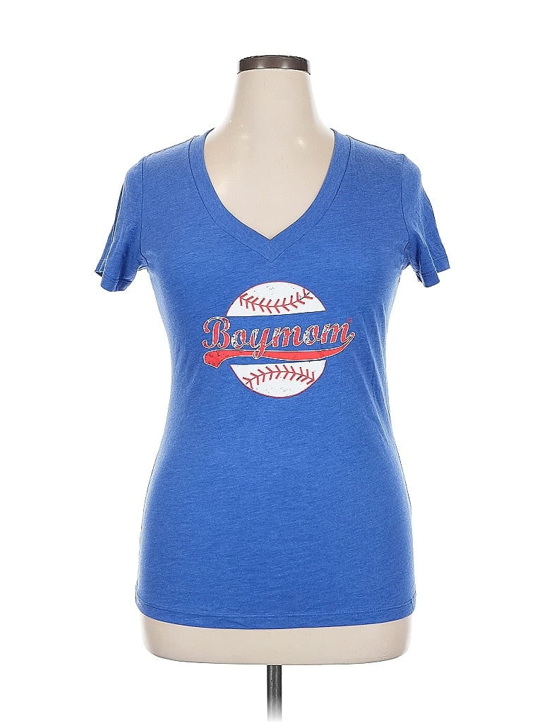 Pre-owned Next Level Apparel Short Sleeve T-shirt In Blue