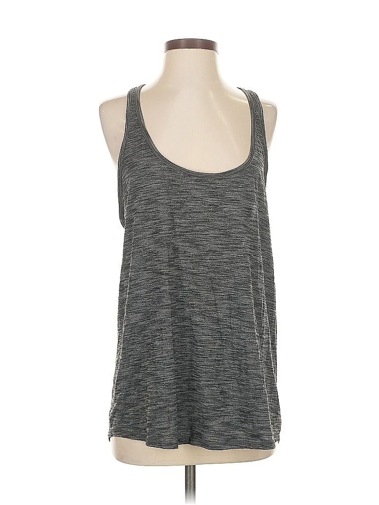Pre-owned Lululemon Athletica Tank Top Gray Halter Neckline Tops