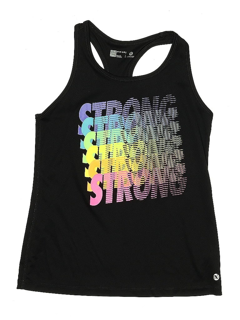 Click to view more detailed imagery on our partner's website Pre-owned Xersion Kids' Tank Top Black Halter Neckline Tops