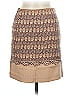 Tracy Reese 100% Wool Chevron-herringbone Tan Wool Skirt Size 8 - photo 1