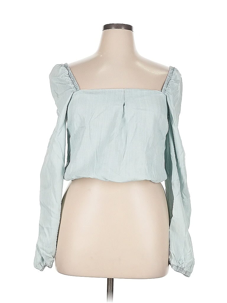 Cloth & Stone 3/4 Sleeve Blouse In Blue