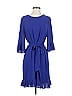 BCBGMAXAZRIA 100% Polyester Solid Blue Cocktail Dress Size S - photo 1