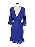BCBGMAXAZRIA 100% Polyester Solid Blue Cocktail Dress Size S - photo 2