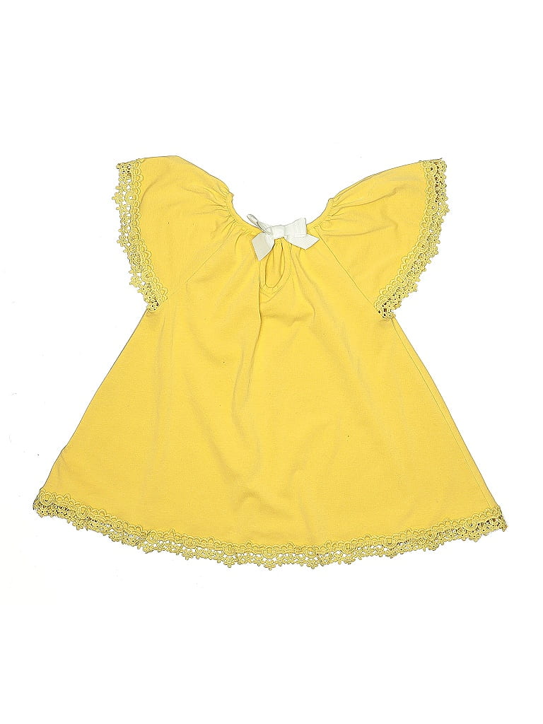 Click to view more detailed imagery on our partner's website Pre-owned Shabby Chic Kids' Sleeveless Top Yellow Ruffles Neckline Tops