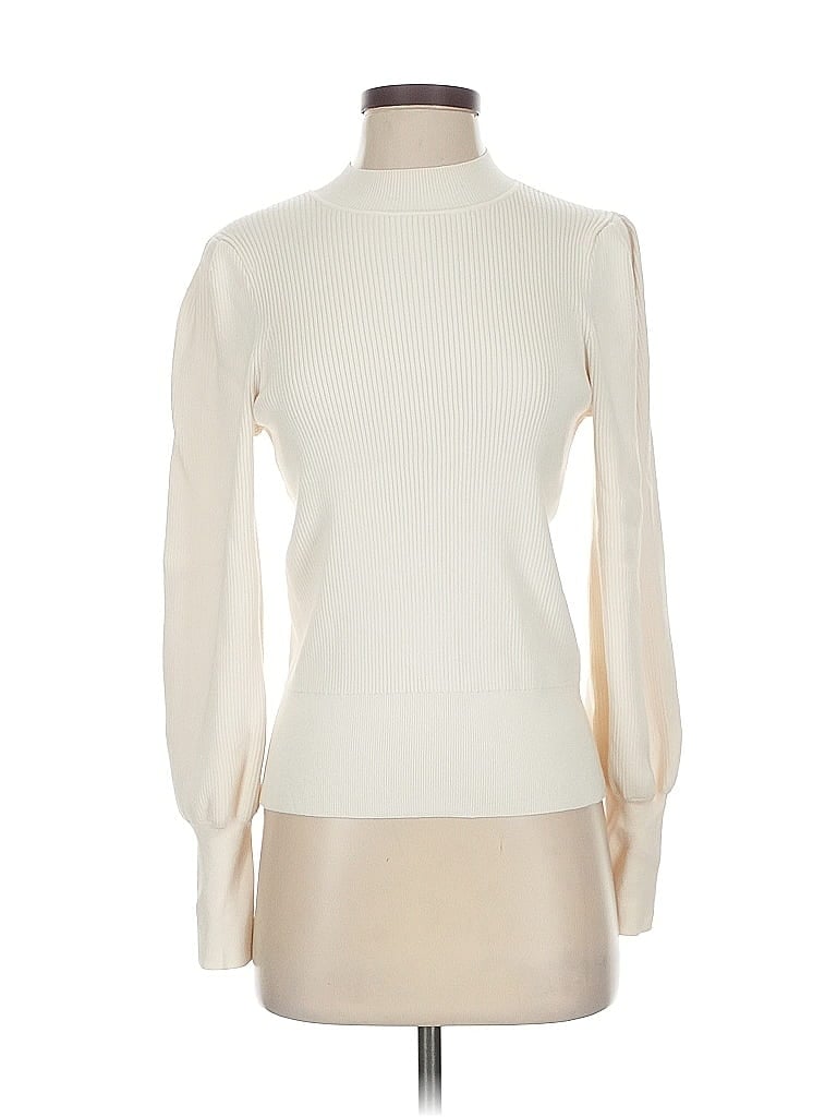 Pre-owned Banana Republic Turtleneck Sweater In White