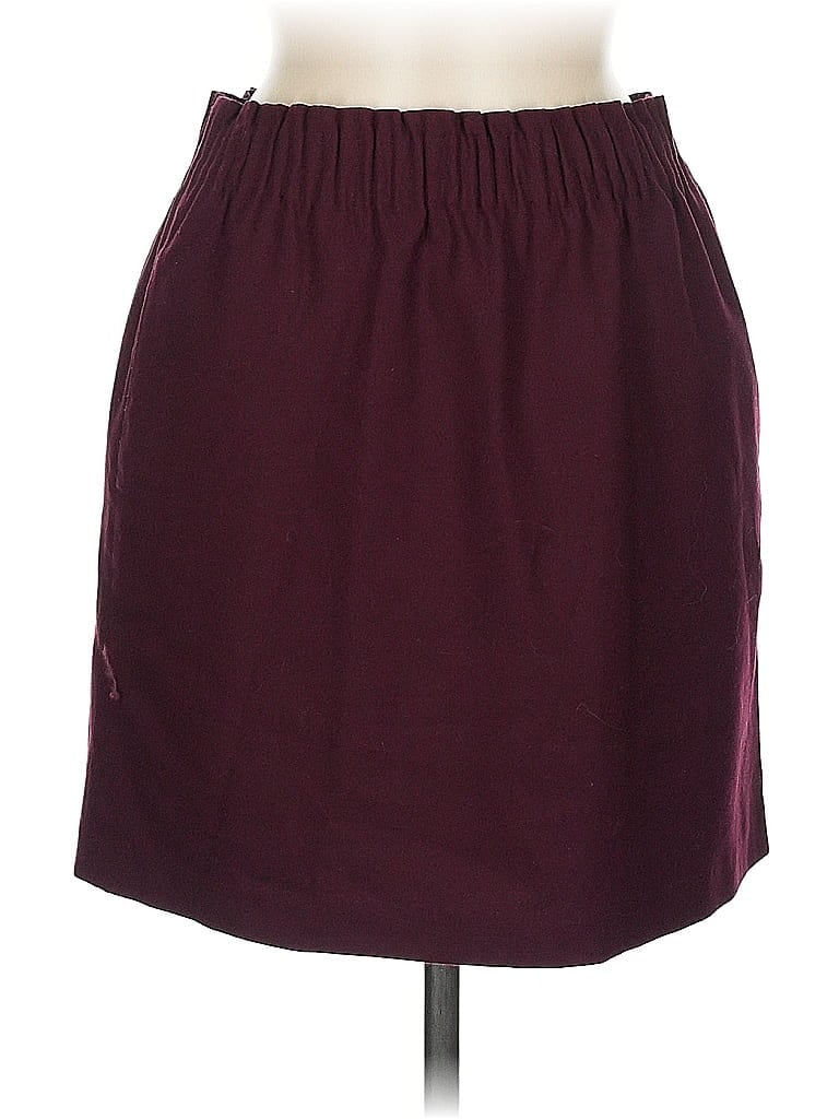 Pre-owned J.crew Factory Store Casual Skirt In Burgundy