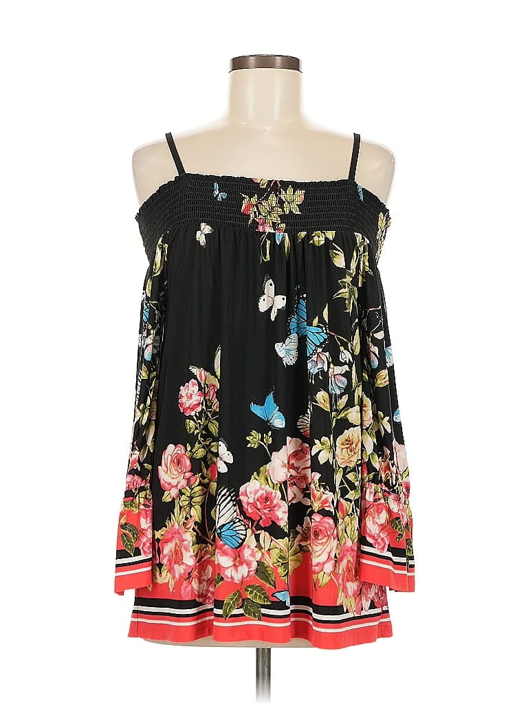 Pre-owned Inc International Concepts Sleeveless Blouse In Black