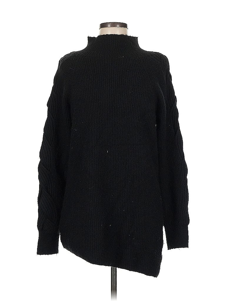 Pre-owned Express Turtleneck Sweater In Black