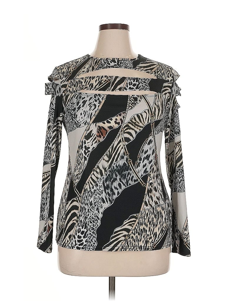 Pre-owned Venus Long Sleeve Blouse In Silver