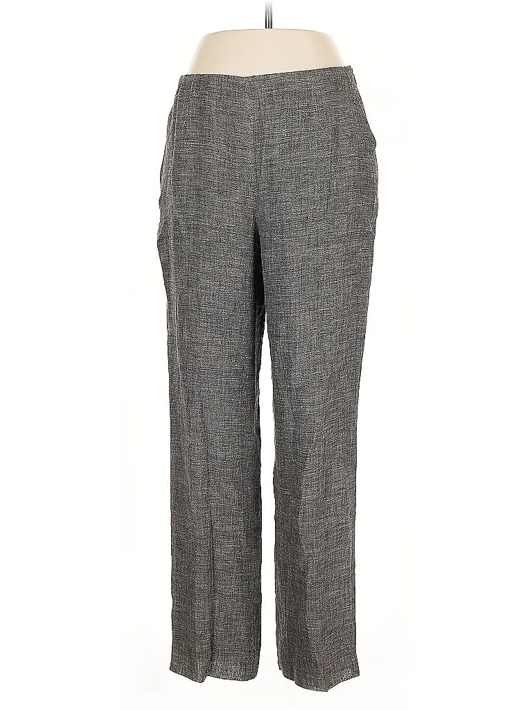 Pre-owned Sigrid Olsen Linen Pants In Gray
