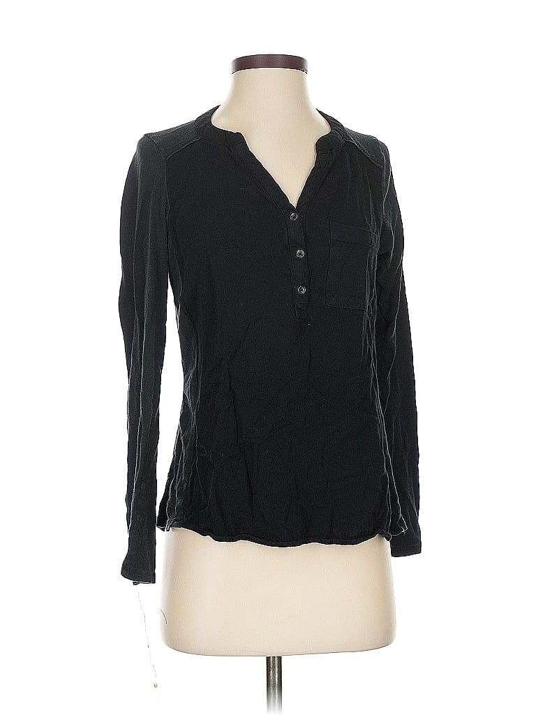 Pre-owned Universal Thread Long Sleeve Blouse In Black